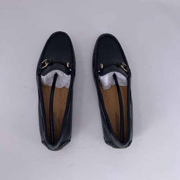 Rockport Bayview CI4772 Loafers Women's 6 Black Leather Casual Moc Slip On 0561 - Picture 6 of 10